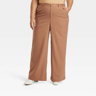 Women's High-Rise Wide Leg Trouser Pants - Ava & Viv™ 6 Women's High-Rise Wide Leg Trouser Pants - Ava & Viv™ - Image 4