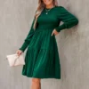 Women's Emerald Smocked Ruffled Dress - Cupshe -Dresses City Shop GUEST 59d12d61 21ee 4b98 9416 f117c6b86f0e