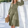 Women's V-Neck Smocked Midi Dress - Cupshe 1 Women's V-Neck Smocked Midi Dress - Cupshe -Dresses City Shop GUEST 5a77c245 9322 4579 849d 3ccc7954a7d6