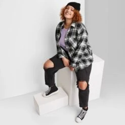 Women's Oversized Button-Down Flannel Shirt - Wild Fable™ Plaid 12 Women's Oversized Button-Down Flannel Shirt - Wild Fable™ Plaid -Dresses City Shop GUEST 5b0b354b a6fe 44aa ba78 84478a46c3f2