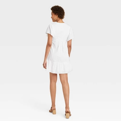 Women's Kimono Short Sleeve A-Line Dress - Knox Rose™ White 3 Women's Kimono Short Sleeve A-Line Dress - Knox Rose™ White