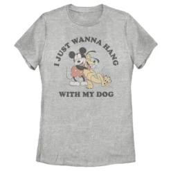 Women's Mickey & Friends I Just Wanna Hang With My Dog Pluto T-Shirt 7 Women's Mickey & Friends I Just Wanna Hang With My Dog Pluto T-Shirt -Dresses City Shop GUEST 5cc91382 ceef 41ad 8dc2 564a1ffe36de