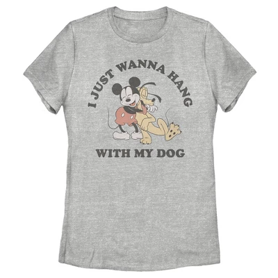 Women's Mickey & Friends I Just Wanna Hang With My Dog Pluto T-Shirt 5 Women's Mickey & Friends I Just Wanna Hang With My Dog Pluto T-Shirt - Image 3