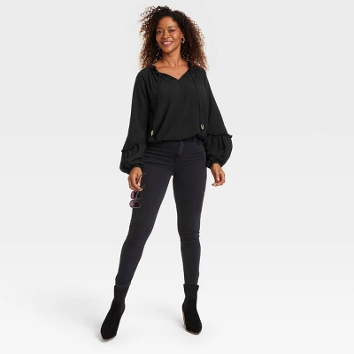 Women's Balloon Long Sleeve Blouse - Knox Rose™ 4 Women's Balloon Long Sleeve Blouse - Knox Rose™ - Image 2