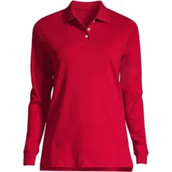 Lands' End School Uniform Women's Long Sleeve Interlock Polo Shirt -Dresses City Shop GUEST 5ff98e1b b219 4938 bdfc 3ec02138fad3