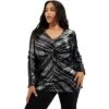 June + Vie By Roaman's Women’s Plus Size Striped Sequin Faux Wrap Top -Dresses City Shop GUEST 602245a0 bedd 42e7 a8ad 85e554c1c402