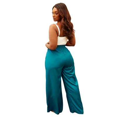 Rebdolls Women's Elastic Waistband Wide Leg Pants 6 Rebdolls Women's Elastic Waistband Wide Leg Pants - Image 4