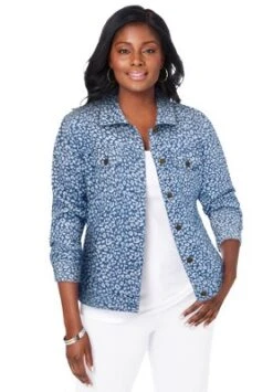 Jessica London Women’s Plus Size Classic Cotton Denim Jacket 31 Jessica London Women’s Plus Size Classic Cotton Denim Jacket -Dresses City Shop GUEST 63bd7d06 8f47 4635 8cb7 750340f5588b