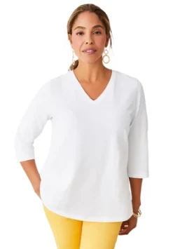 Jessica London Women’s Plus Size V-Neck Tee 24 Jessica London Women’s Plus Size V-Neck Tee -Dresses City Shop GUEST 63d3bd93 dfb8 4336 b609 29c6210c3c2f