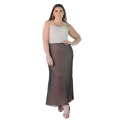 Plus Size Sheer Overlay Elastic Waist Maxi Length Skirt -Dresses City Shop GUEST 670c8f5b 6558 4a7c bc62 e3d2e404a8a0