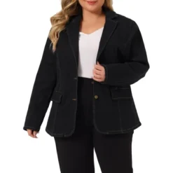 Agnes Orinda Women's Plus Size Denim Notched Lapel Color Block Stretch Blazer 23 Agnes Orinda Women's Plus Size Denim Notched Lapel Color Block Stretch Blazer -Dresses City Shop GUEST 6b676f9e f1a5 4b2f a724 ea90b8e0eb75