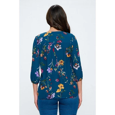 WEST K Women's Sophia Three Quarter Sleeve Blouse 3 WEST K Women's Sophia Three Quarter Sleeve Blouse