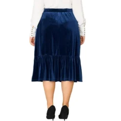 Agnes Orinda Women's Plus Size Velvet Elastic Waist Ruffle Hem Party Midi Skirt 10 Agnes Orinda Women's Plus Size Velvet Elastic Waist Ruffle Hem Party Midi Skirt -Dresses City Shop GUEST 6dde1cea f0b9 4906 b5d0 c3c1e0de4269