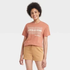 Women's Philadelphia Printworks Thanks Black Women Short Sleeve Graphic T-Shirt - Brown -Dresses City Shop GUEST 6f693f19 cf83 4160 b6fc bfd1edf11b30