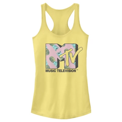 Junior's MTV Pineapple Fruit Logo Racerback Tank Top 4 Junior's MTV Pineapple Fruit Logo Racerback Tank Top - Image 2