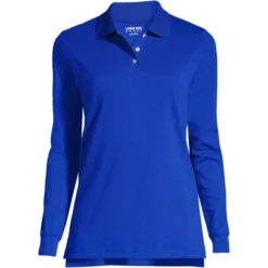 Lands' End School Uniform Women's Long Sleeve Interlock Polo Shirt -Dresses City Shop GUEST 72695931 2e36 4195 9b0d dcf4c7c16e3c