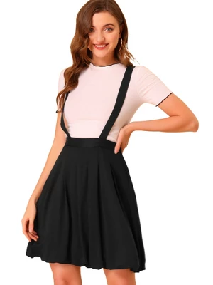 Allegra K Women's Suspender Skirt Elastic Waist A-Line Bubble Skirt 7 Allegra K Women's Suspender Skirt Elastic Waist A-Line Bubble Skirt - Image 5