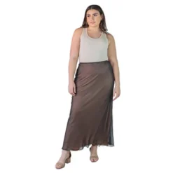 Plus Size Sheer Overlay Elastic Waist Maxi Length Skirt -Dresses City Shop GUEST 79b48251 2779 47f4 bced 2c7da1784fa3