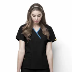 Wink Charlie-Women's Y-Neck Fashion Scrub Top -Dresses City Shop GUEST 79ef41a8 9d5c 49e9 bdbb 44a3aab7cb3b