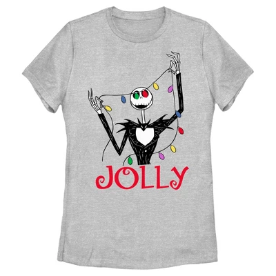 Women's The Nightmare Before Christmas Jack Jolly Christmas Lights T-Shirt 5 Women's The Nightmare Before Christmas Jack Jolly Christmas Lights T-Shirt - Image 3