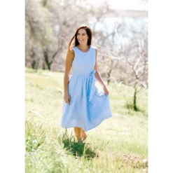 Hope & Henry Womens' A-Line Dress With Waist Sash -Dresses City Shop GUEST 804c13bd 1a0e 4db3 8d13 52567af4935a