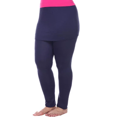 Women's Plus Size Skirted Leggings - White Mark 6 Women's Plus Size Skirted Leggings - White Mark - Image 4