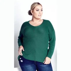 Women's Plus Size Primrose Sweater - Teal Green | AVENUE 11 Women's Plus Size Primrose Sweater - Teal Green | AVENUE -Dresses City Shop GUEST 81d96b62 991d 44d2 ad43 c0817d80f5bf