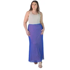 Plus Size Sheer Overlay Elastic Waist Maxi Length Skirt -Dresses City Shop GUEST 828a2f47 ff3b 4fb9 aed4 82c66cf1a02b