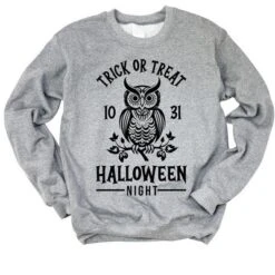 Simply Sage Market Women's Graphic Sweatshirt Trick Or Treat Owl -Dresses City Shop GUEST 84076e69 7bce 4f0a 951f 59685673d70b