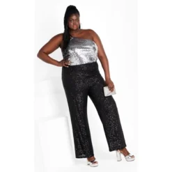 Women's Plus Size Avery Sequin Pant - Black | CITY CHIC -Dresses City Shop GUEST 85811bf4 7512 49e1 b086 2c2e6e2ac973