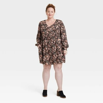 Women's Bishop Sleeve A-Line Dress - Knox Rose™ 5 Women's Bishop Sleeve A-Line Dress - Knox Rose™ - Image 3