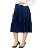 Agnes Orinda Women's Plus Size Velvet Elastic Waist Ruffle Hem Party Midi Skirt 1 Agnes Orinda Women's Plus Size Velvet Elastic Waist Ruffle Hem Party Midi Skirt -Dresses City Shop GUEST 871c560e 697e 4ea4 875d 282118e4e4da