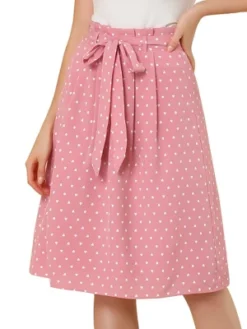 Allegra K Women's Belted Elastic High Waist Vintage A-Line Midi Skirt 19 Allegra K Women's Belted Elastic High Waist Vintage A-Line Midi Skirt -Dresses City Shop GUEST 8ac937ae ef4b 45ba b9fa 40d45a581277