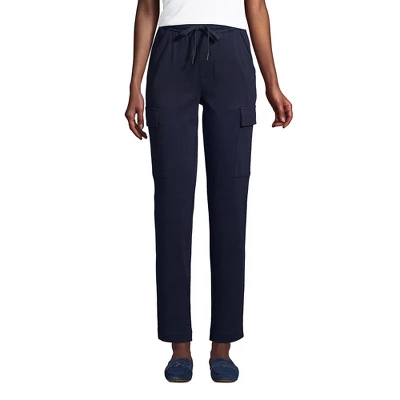 Lands' End Women's Sport Knit Denim High Rise Cargo Ankle Pants 6 Lands' End Women's Sport Knit Denim High Rise Cargo Ankle Pants - Image 4