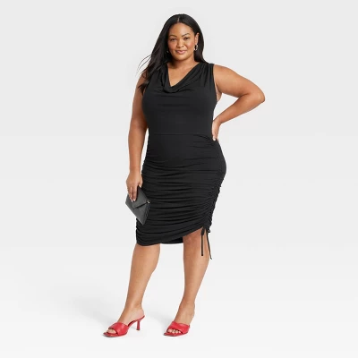 Women's Cowl Neck Mini Knit Bodycon Dress - Ava & Viv™ 4 Women's Cowl Neck Mini Knit Bodycon Dress - Ava & Viv™ - Image 2