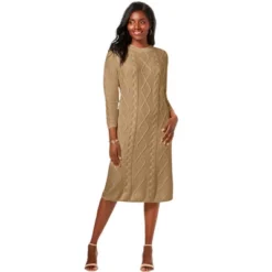 Jessica London Women’s Plus Size Cable Sweater Dress -Dresses City Shop GUEST 8f991949 386d 4f8b 9bca c6acd887aaff