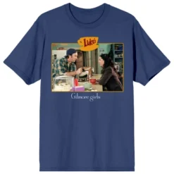 Gilmore Girls Luke And Lorelei In Luke's Cafe Screenshot Women's Navy Blue Graphic Short Sleeve Crew Neck Tee 14 Gilmore Girls Luke And Lorelei In Luke's Cafe Screenshot Women's Navy Blue Graphic Short Sleeve Crew Neck Tee -Dresses City Shop GUEST 911a8265 b281 4a61 b0f1 bd3b5eeb711a
