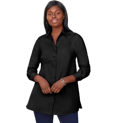 Jessica London Women’s Plus Size Poplin Tunic 5 Jessica London Women’s Plus Size Poplin Tunic - Image 3