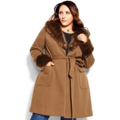Women's Plus Size Make Me Blush Coat - Caramel | CITY CHIC -Dresses City Shop GUEST 99dffc14 a294 4a45 a454 8b0edf6fe8b6