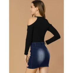 Allegra K Women's Zip Front Slim Fit High Waist Mini Denim Skirts 11 Allegra K Women's Zip Front Slim Fit High Waist Mini Denim Skirts -Dresses City Shop GUEST 9b6165a7 62e9 40d0 8625 d70ae73551d1