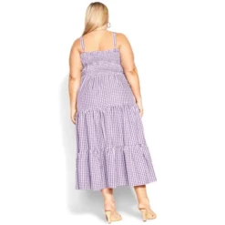 Women's Plus Size Gingham Maxi Dress - Petunia | CITY CHIC