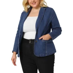Agnes Orinda Women's Plus Size Denim Notched Lapel Color Block Stretch Blazer 18 Agnes Orinda Women's Plus Size Denim Notched Lapel Color Block Stretch Blazer -Dresses City Shop GUEST 9cc20582 70d9 49eb aa2a f4970dfe85e5