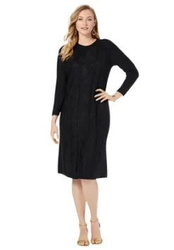Jessica London Women’s Plus Size Cable Sweater Dress -Dresses City Shop GUEST 9d0e9fe7 5b2e 482f 8202 2ea7f52d6653