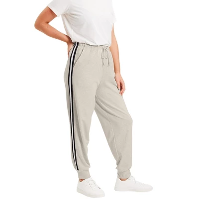 June + Vie By Roaman's Women’s Plus Size French Terry Jogger 3 June + Vie By Roaman's Women’s Plus Size French Terry Jogger