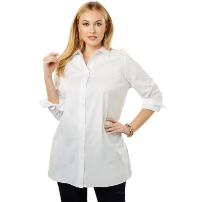 Jessica London Women’s Plus Size Poplin Tunic 11 Jessica London Women’s Plus Size Poplin Tunic - Image 9