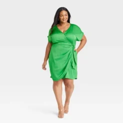 Women's Dolman Short Sleeve Wrap Dress - Ava & Viv™ -Dresses City Shop GUEST a2bc588a ac37 4d4c bb5e 8a8c4263c7a7