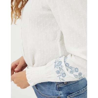 FatFace Womens Nicole Embroidered Blouse 5 FatFace Womens Nicole Embroidered Blouse - Image 3