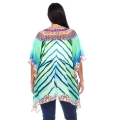 Plus Size Short Caftan With Tie-up Neckline - One Size Fits Most Plus - White Mark 13 Plus Size Short Caftan With Tie-up Neckline - One Size Fits Most Plus - White Mark -Dresses City Shop GUEST a8fa4f33 f1e3 428a a822 3184ccd493b1