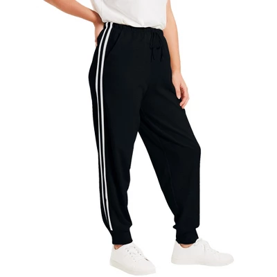 June + Vie By Roaman's Women’s Plus Size French Terry Jogger 6 June + Vie By Roaman's Women’s Plus Size French Terry Jogger - Image 4