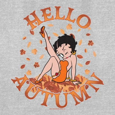 Women's Betty Boop Hello Autumn T-Shirt 3 Women's Betty Boop Hello Autumn T-Shirt